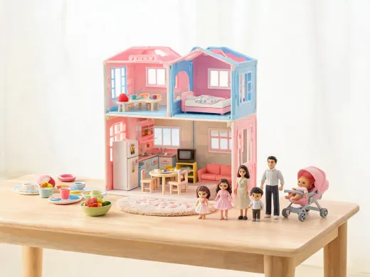 Preschool pretend play dollhouse and character figures